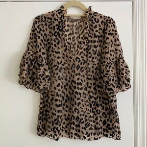 Alice + Olivia leopard blouse